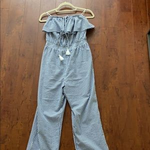 Jcrew strapless jumpsuit